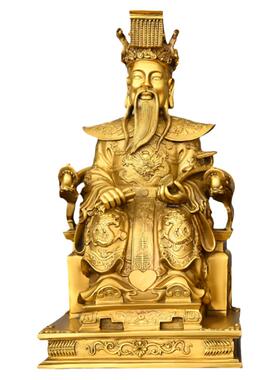 黄铜玉皇大帝王母娘娘家居工艺品