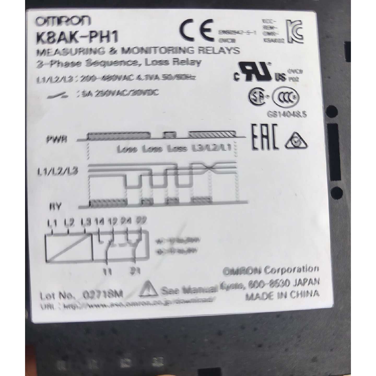 【议价-可维修】欧姆龙 继电器 K8AK-PH1 全新/二手均有货