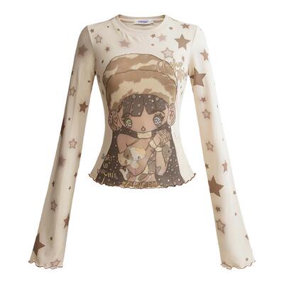 UNIFREE童趣印花长袖T恤