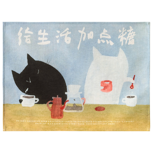 暖藻&张乐陆么么黑 卡通露营氛围背景布卧室房间改造挂布墙面挂毯