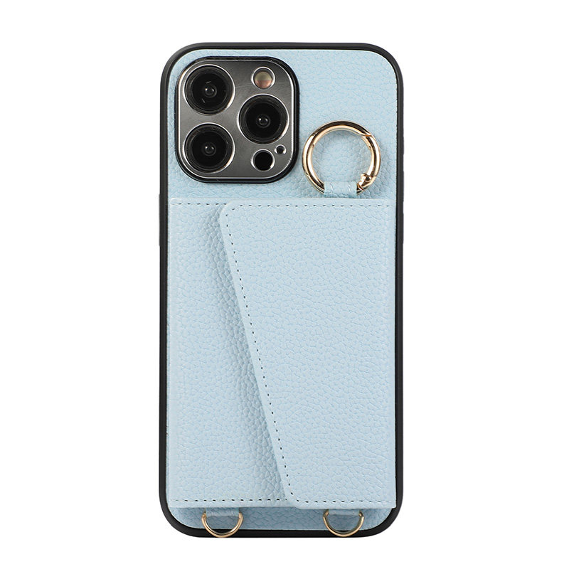 高级卡套适用iphone15保护套苹果17promax卡包钱包一体13挂绳斜挎可背12带镜子11手机壳14挂脖16plus多卡位se