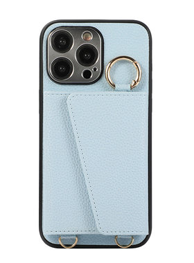 高级卡套适用iphone15保护套苹果17promax卡包钱包一体13挂绳斜挎可背12带镜子11手机壳14挂脖16plus多卡位se