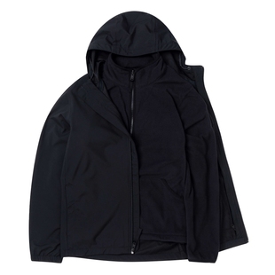 添柏岚夹克男装秋季户外徒步登山服外套装防风保暖三合一冲锋衣