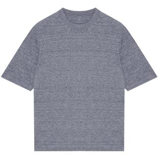 ERDOS 轻羊绒针织春款男装丝麻绒混纺T恤精纺薄短袖