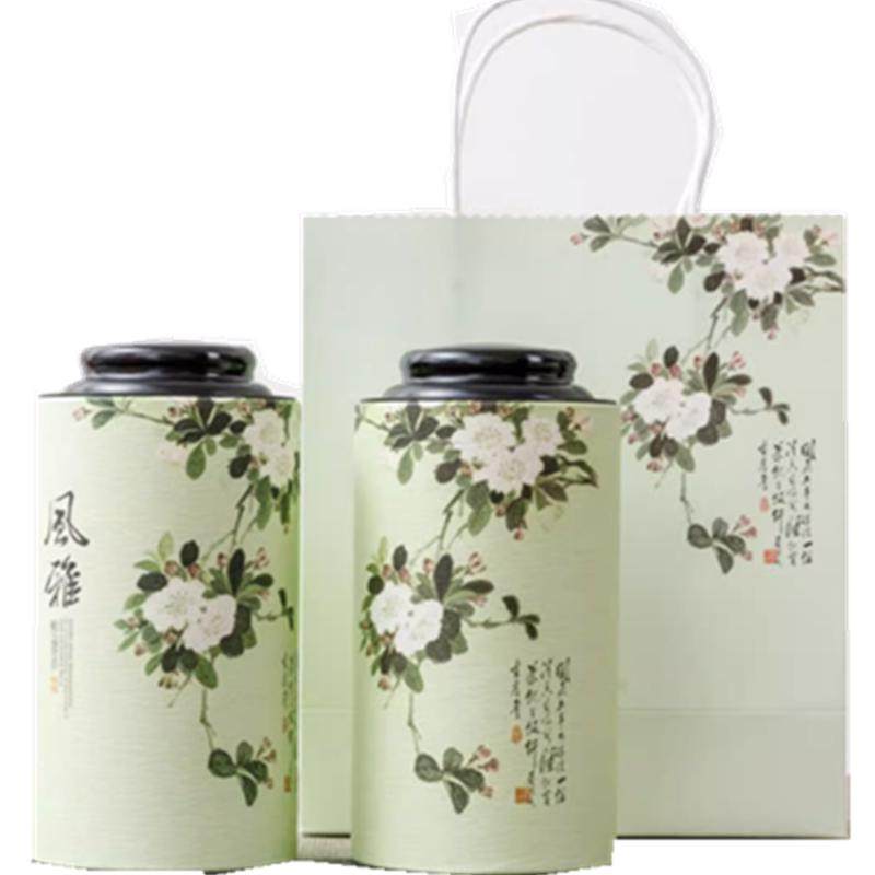 支持定制茶叶罐纸罐盒子空盒茶叶包装礼盒纸盒包装罐储茶罐