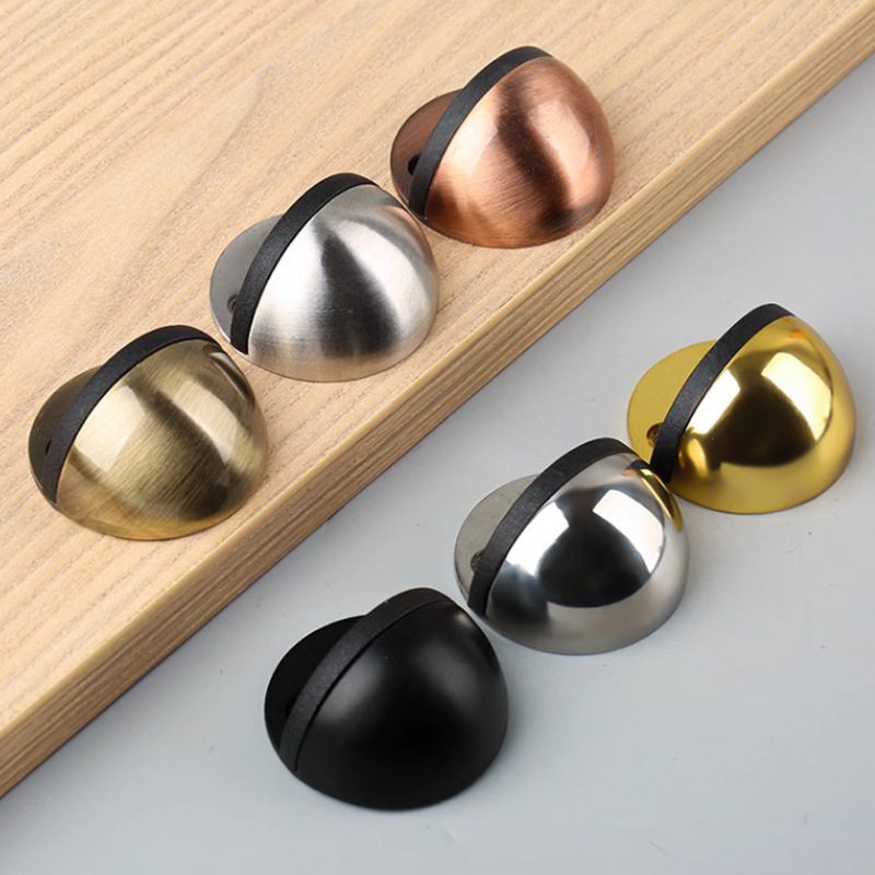 门碰防撞器免打孔锌合金龟顶半圆磁吸门顶门阻玻璃门地装限位门挡