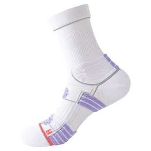 专业跑步运动袜女士中筒纯棉毛巾底马拉松篮球健身专用羽毛球袜子