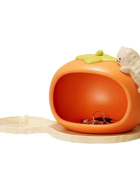 柿柿如意钥匙收纳玄关摆件乔迁礼