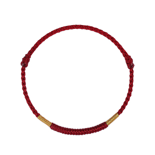 本命年红绳手链脚链男女简约素圈平安好运手工编织手绳脚绳