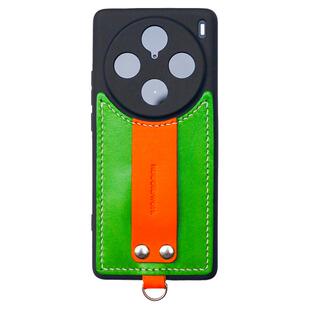 两针一线适用vivox300pro手机壳新款高级感真皮vivox200pro带支架斜挎可背全包保护x100pro套挂绳防摔