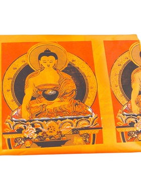 菩提道 藏式大堂释迦牟尼帷布观音吉祥墙布帷幔加长版墙纸包邮