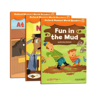 现货原版新版牛津自然拼读教材Oxford Phonics World Readers绘本读物赠送音频OPW教材自然拼读教材绘本长元音发音中图正版