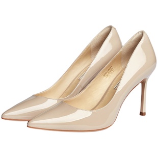 73hours女鞋Brittany春秋新款黑色不累脚高跟鞋女尖头通勤单鞋