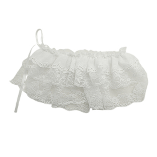 法式甜美蕾丝花边罩裙女2025年春夏新款木耳边短款屁帘叠穿半身裙