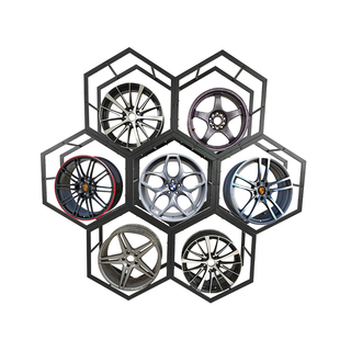 早美轮毂展示架蜂窝形拆装钢圈货架汽车改装钢铃展架胎玲金属架子