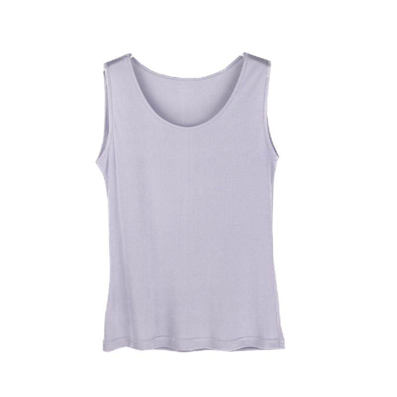 真丝背心女士夏季落薄桑蚕丝针织圆领修身无袖吊带打底衫女装上衣