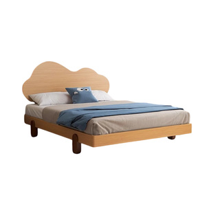 全实木儿童床男孩女孩卧室1米5可爱公主床1米2单人床青少年榉木床