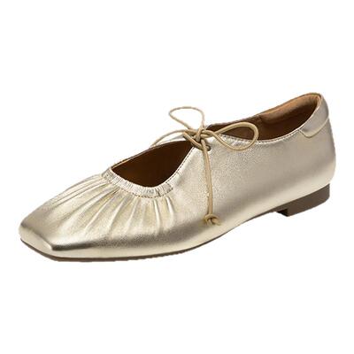 natursun平底芭蕾鞋软真皮玛丽珍