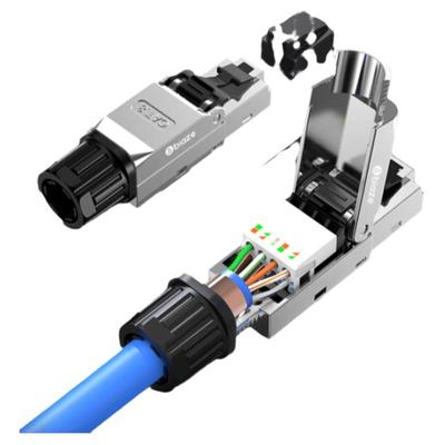 毕亚兹 八类七类免压水晶头 八类FTP屏蔽免打水晶头 万兆网线接头