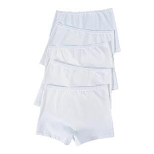 真维斯白色女童内裤纯棉中大童平角儿童纯白女孩小学生打底四角裤