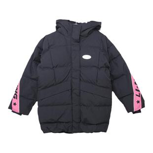 李宁童装冬款女童中大童中长款羽绒服儿童白鸭绒外套YYMQ014