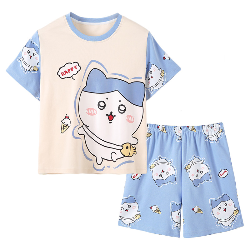 女童纯棉睡衣可爱乌萨奇夏季短袖
