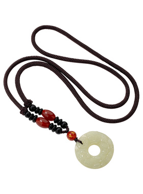 貔貅和田玉平安扣项链吊坠