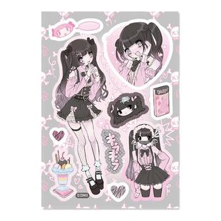 上岸domi贴纸书2025新款同款韩系ins手帐贴纸咕卡人物diy贴画装饰