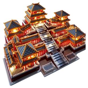 阿房宫积木榫卯结构建筑巨大型益智3D拼图拼装玩具6岁男孩子系列8