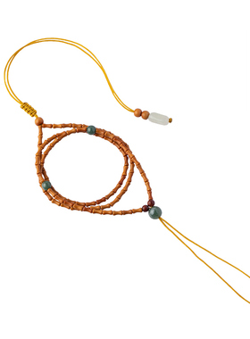 天然橄榄核小竹节挂脖吊坠绳