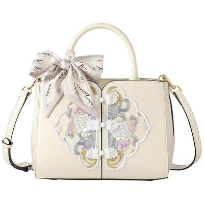 啄木鸟真皮包包女2025新款中式国风刺绣高级感轻奢小众斜挎手提包