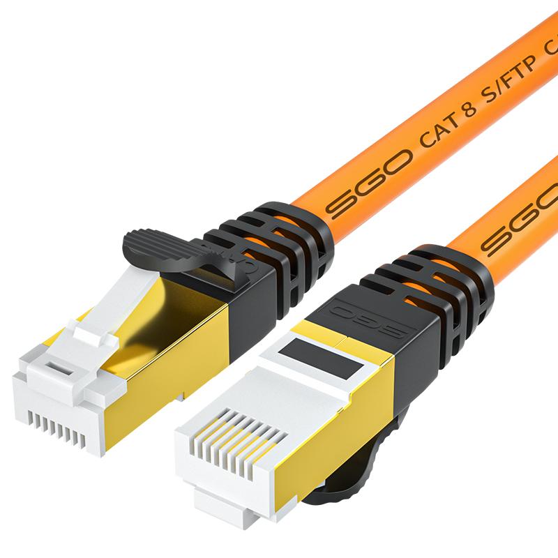 斯格工业网线Profinet网线拖链高柔八类万兆高速双屏蔽cat8成品线