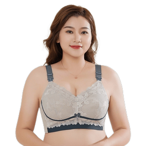 4排4扣孕妇哺乳文胸上开扣加大码