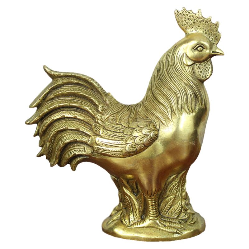 宇卓铜器纯铜鸡黄铜鸡铜公鸡铜母鸡生肖鸡家居装饰工艺品摆件