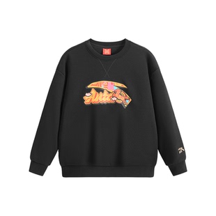 安踏儿童童装红色卫衣马年官方正品春季加绒保暖大童男童宽松上衣