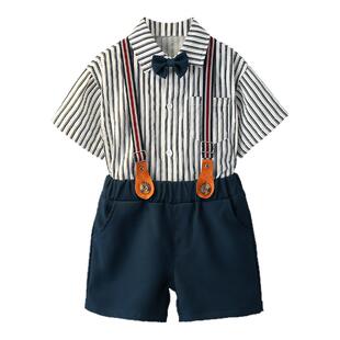 儿童西装套装男童礼服夏季花童英伦风小主持人钢琴表演服帅气西服