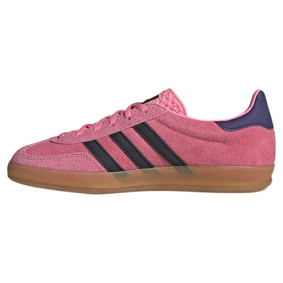 Adidas阿迪达斯三叶草T头鞋男女Gazelle粉黑色德训低帮板鞋IE7002