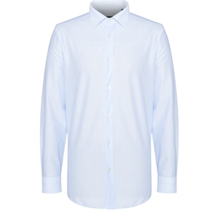 SATCHI沙驰男装男士长袖衬衫秋季新款商务格子桑蚕丝修身职场衬衣