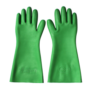 双安橡胶手套耐酸碱防化加厚耐磨加长防水防污耐油工业劳保胶手套