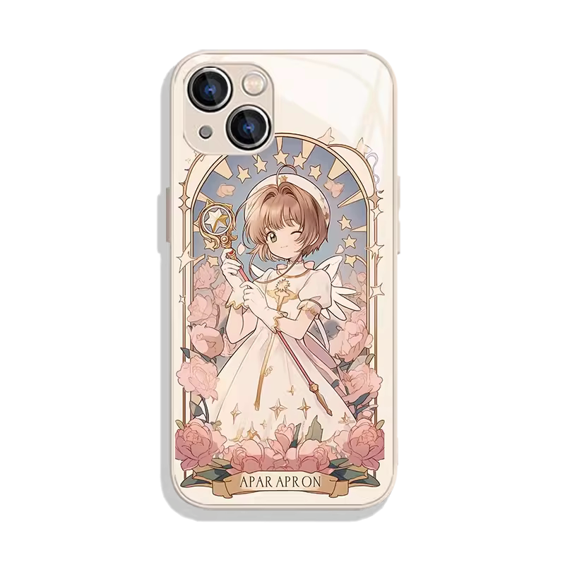适用苹果17系列/16/15promax手机壳新款14百变小樱iPhone13pro库洛牌12魔卡少女樱11情侣xsmax液态x玻璃xr新