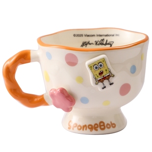 正版联名海绵宝宝马克杯高颜值情侣陶瓷水杯女生日礼物伴手礼杯子