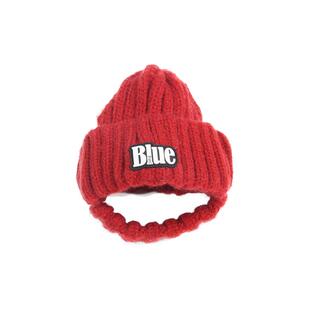 blueport宠物多色时尚针织毛线帽子冷帽秋冬装露耳朵保暖防风亲子