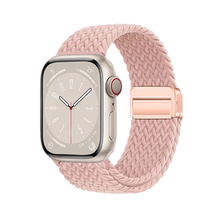 适用iwatch11表带S11苹果手表applewatch10夏天新款S10尼龙S9编织9磁吸S8高级可爱透气SE3女7男运动ultra创意