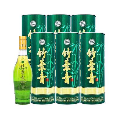 竹叶青酒38度国宝彩筒475mL6瓶