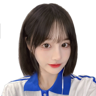 假发女短发自然全头套式仿真发新款时尚网红日系圆脸波波头假发套