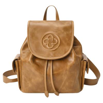 CASSILE卡思乐大号植鞣牛皮双肩包男女同款大容量背包通勤电脑包