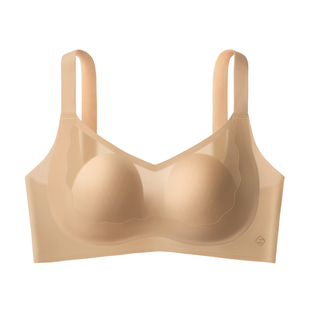 素肌良品【提拉双绷带】大胸显小内衣女薄款防下垂收副乳无痕文胸
