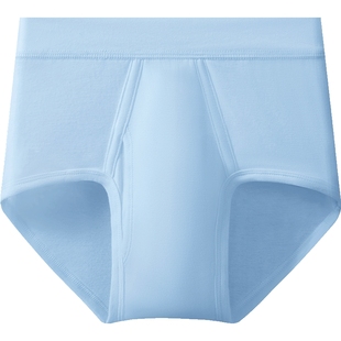 [3条]三枪本命年马年高腰大码纯棉男内裤红罗纹三角裤中老年白色