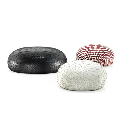 Moroso坐墩茶几皮质编织工艺家装