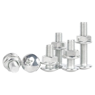 铁镀锌大扁头螺丝法兰螺母套装大伞头圆头十字螺栓螺钉M3M4M5M6M8